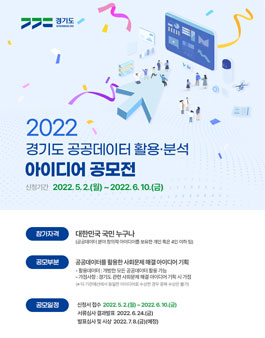 2022 경기도 공공데이터 활용·분석 아이디어 공모전