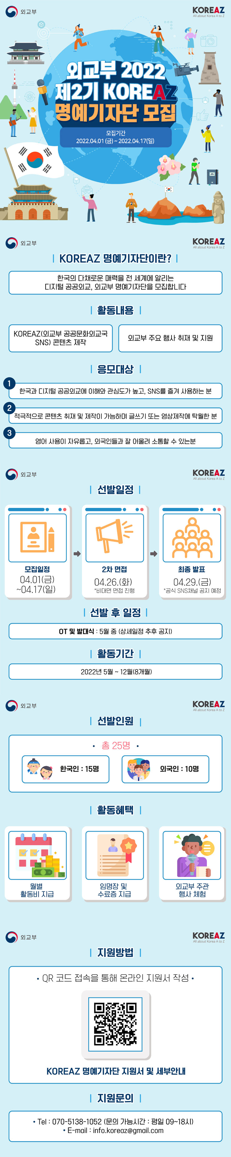 2022 제2기 KOREAZ 명예기자단 모집